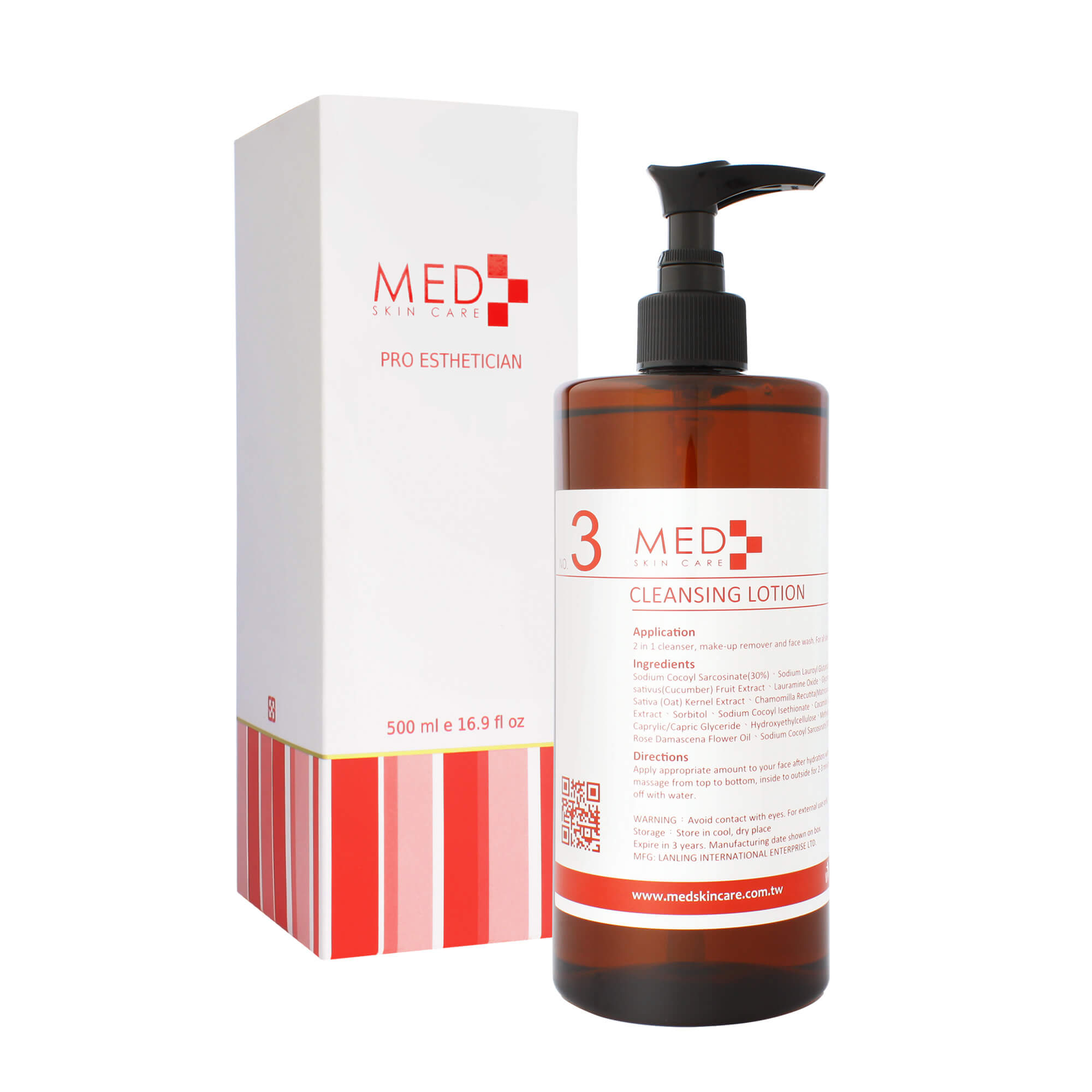 MED Skin Care 蘭陵國際 玫瑰雙效潔顏露 500ml
