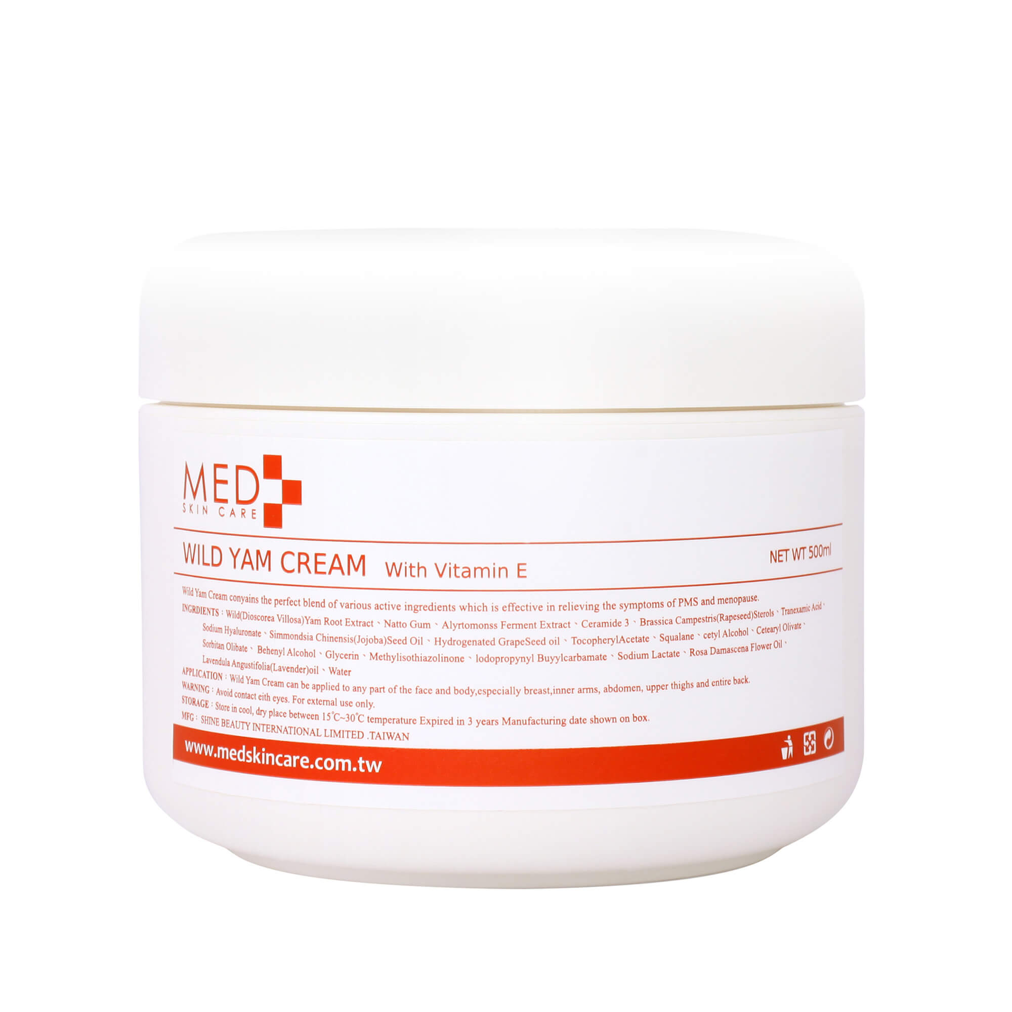 MED Skin Care Wild Yam Cream with Vitamin E 500 ml