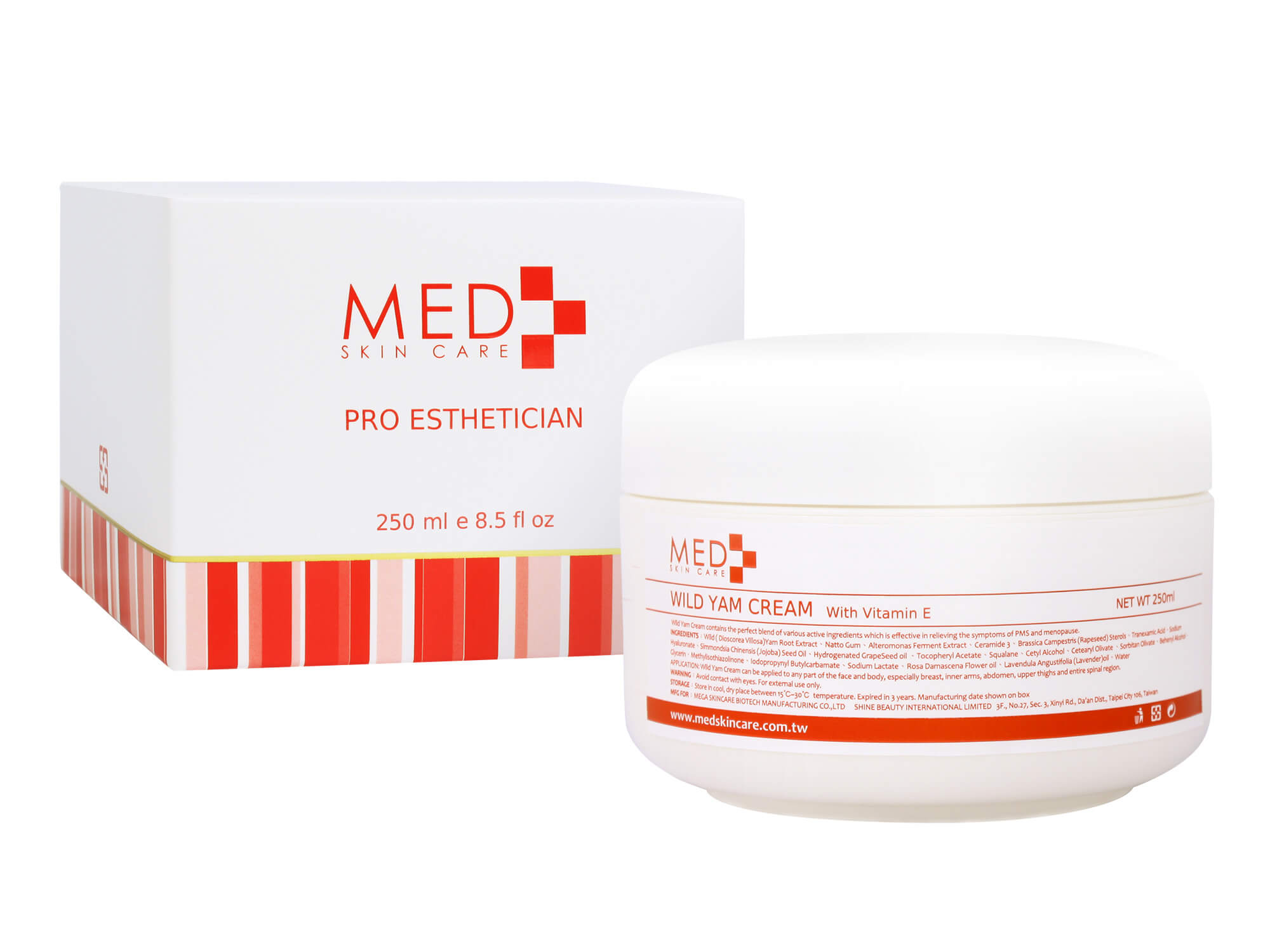 MED Skin Care Wild Yam Cream with Vitamin E 250 ml